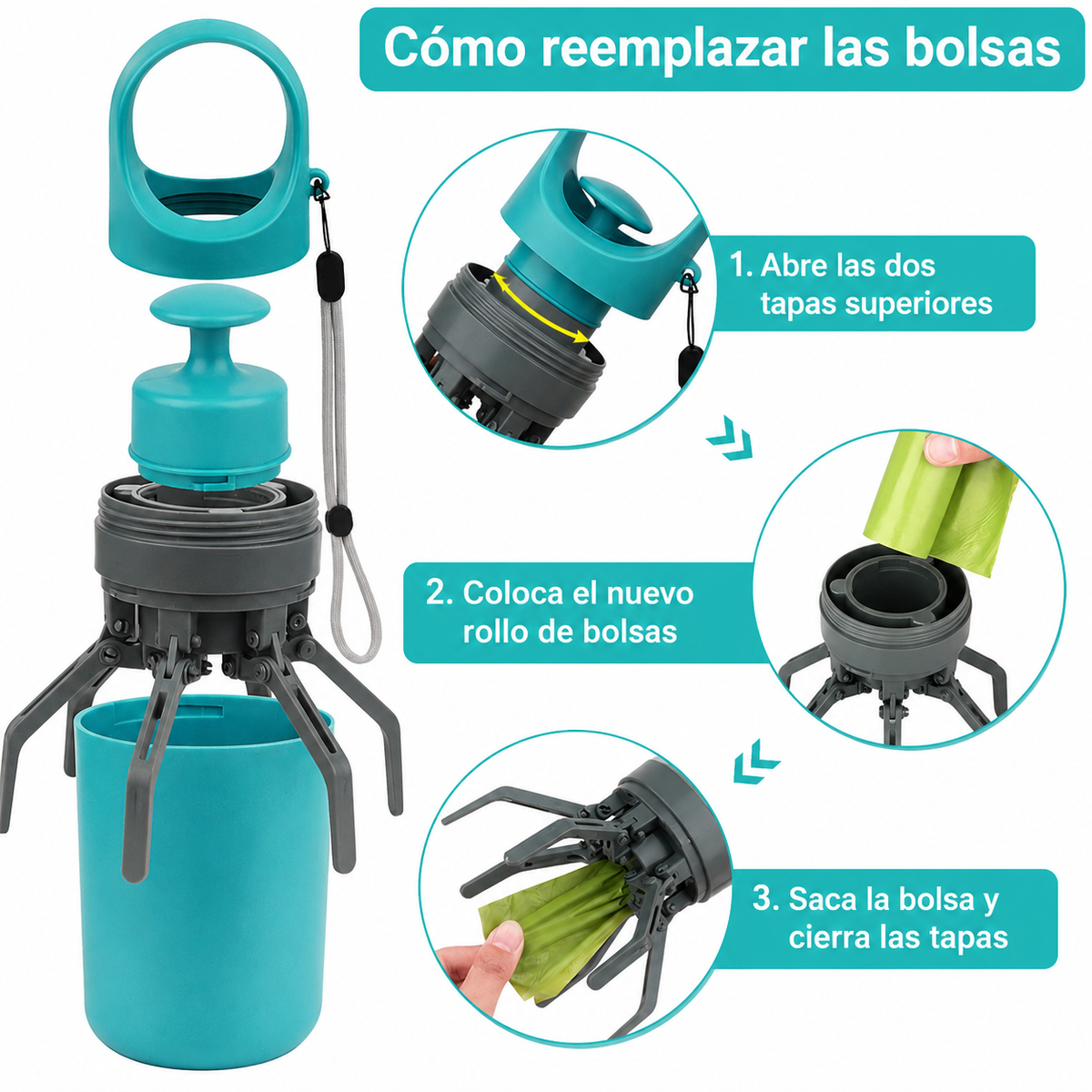 Recogedor de excrementos para perros