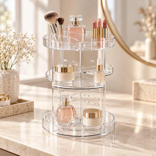Organizador de Maquillaje Giratorio 360° Ajustable